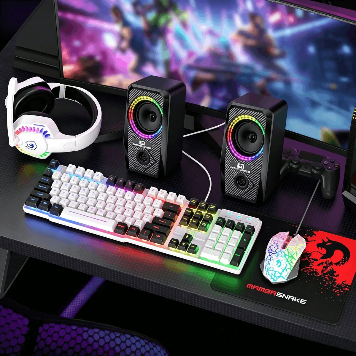 MAMBASNAKE T11 5-in-1 RGB Gaming Combo - BaseMaxCore