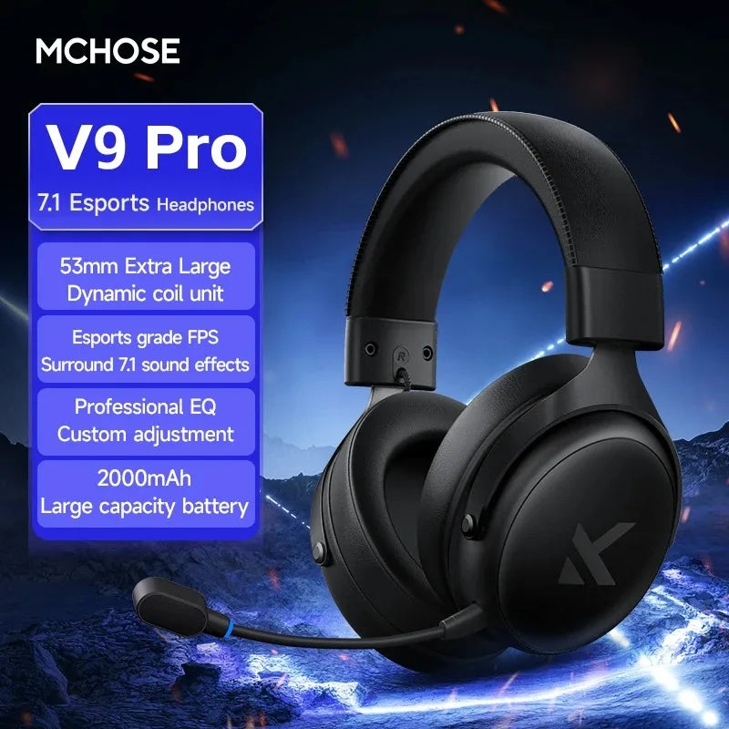 MCHOSE V9 Pro Wireless Gaming Headset - BaseMaxCore