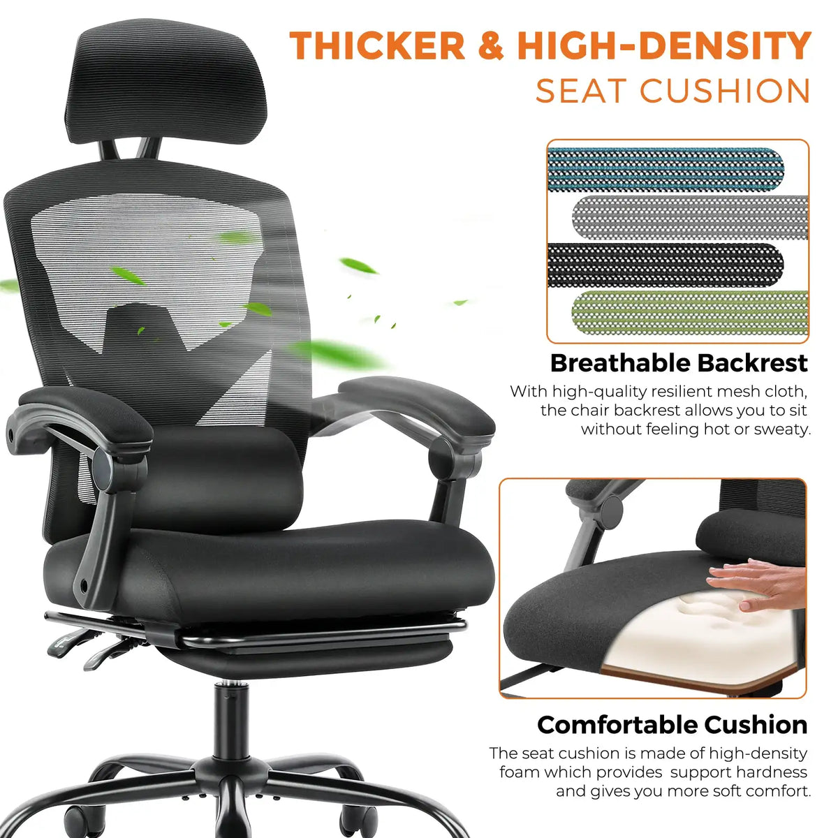 MCQ High Back Ergonomic Reclining Office & Gaming Chair - BaseMaxCore