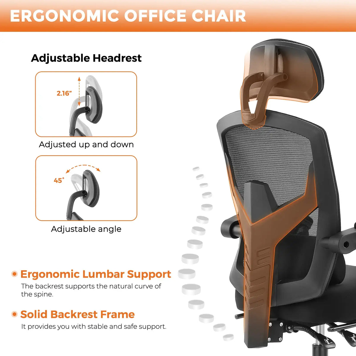 MCQ High Back Ergonomic Reclining Office & Gaming Chair - BaseMaxCore