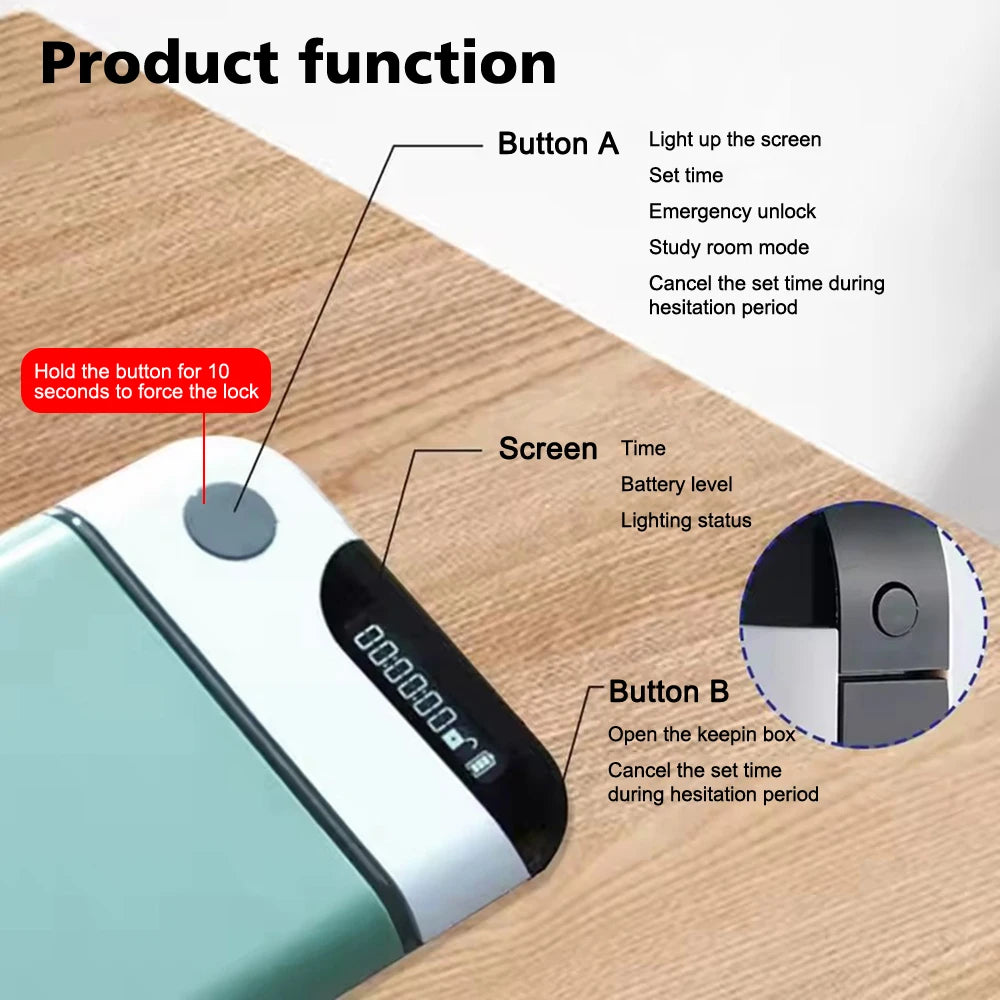 Mobile Phone Lock Box with Timer - BaseMaxCore