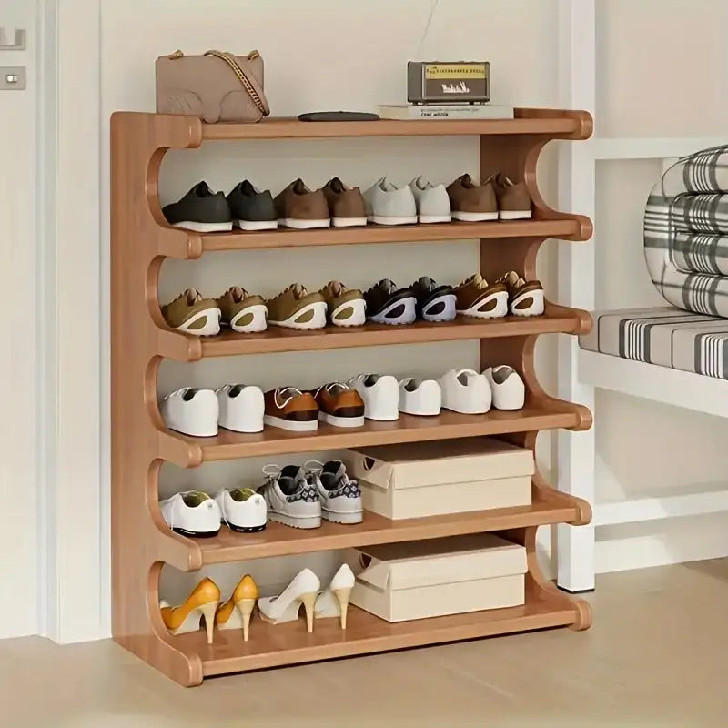 Multi-Tier Wooden Shoe Rack - BaseMaxCore