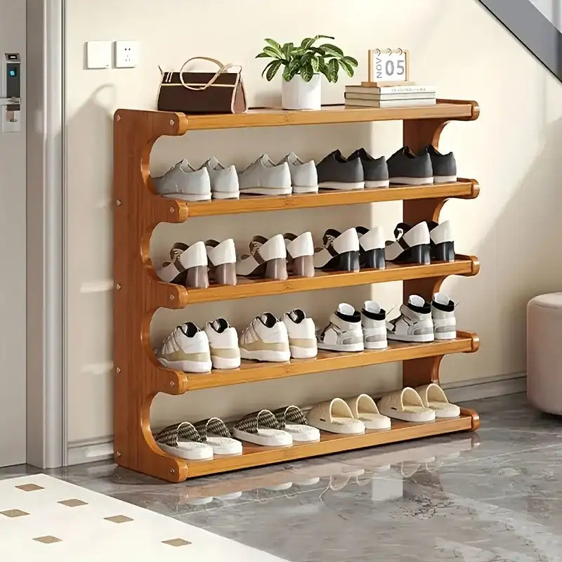 Multi-Tier Wooden Shoe Rack - BaseMaxCore