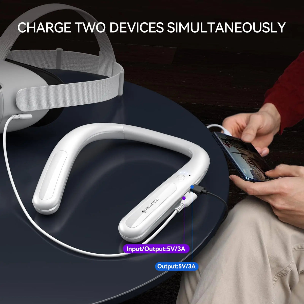 NEWDERY VR Neck Power Bank - BaseMaxCore