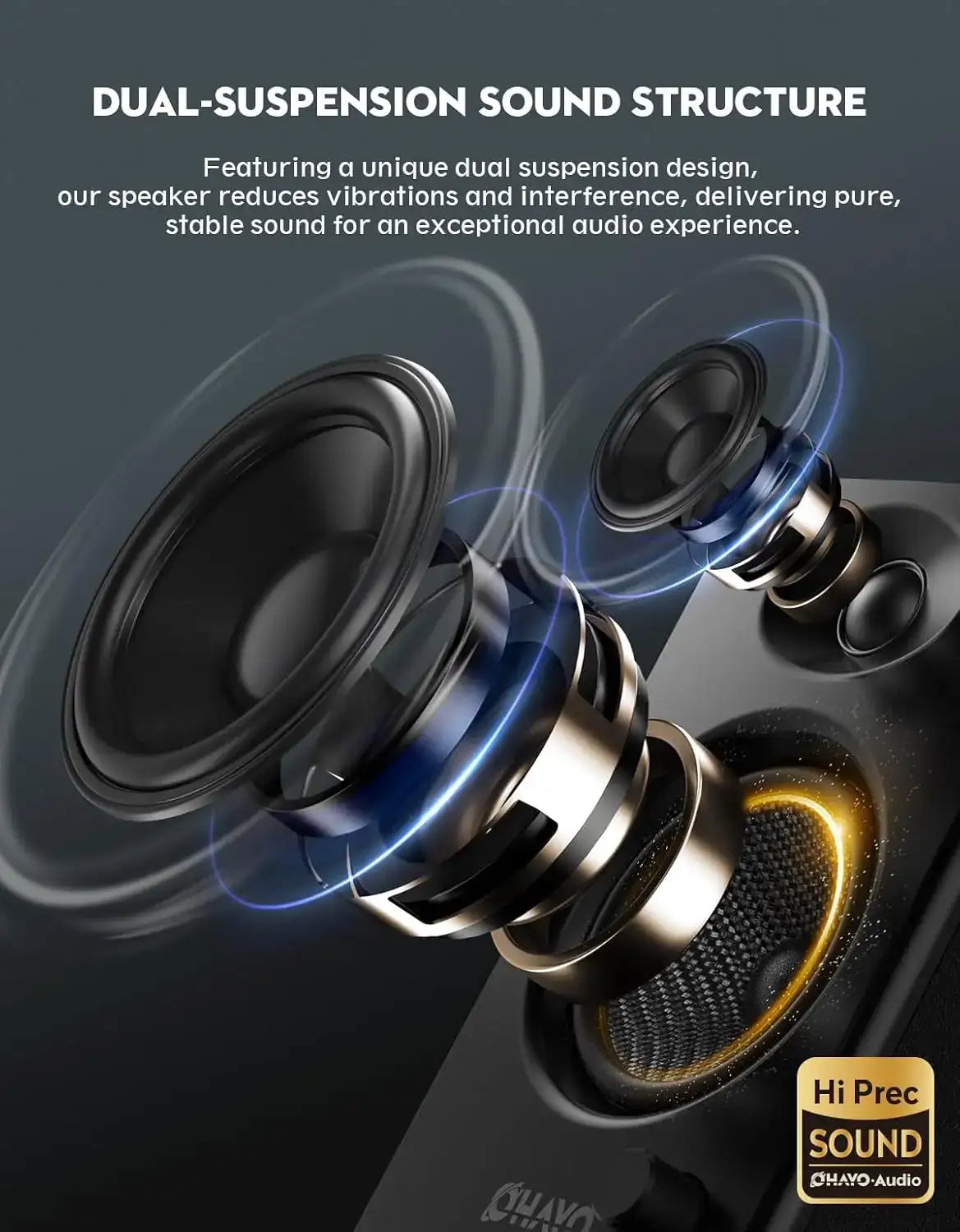 Ohayo 60W Bluetooth Bookshelf Speakers - BaseMaxCore