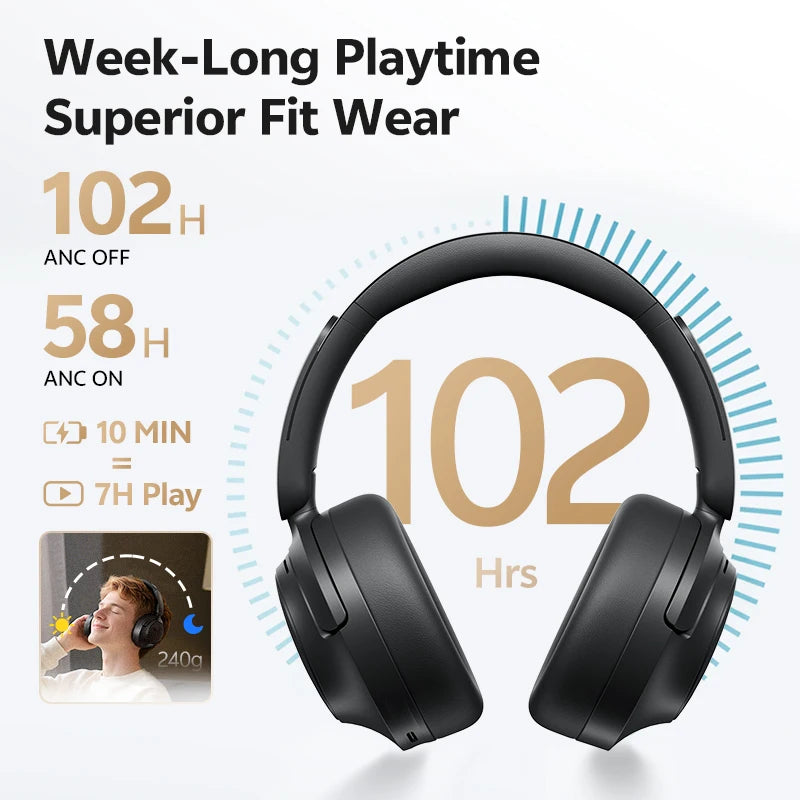 QCY H3S ANC Wireless Headphones - BaseMaxCore