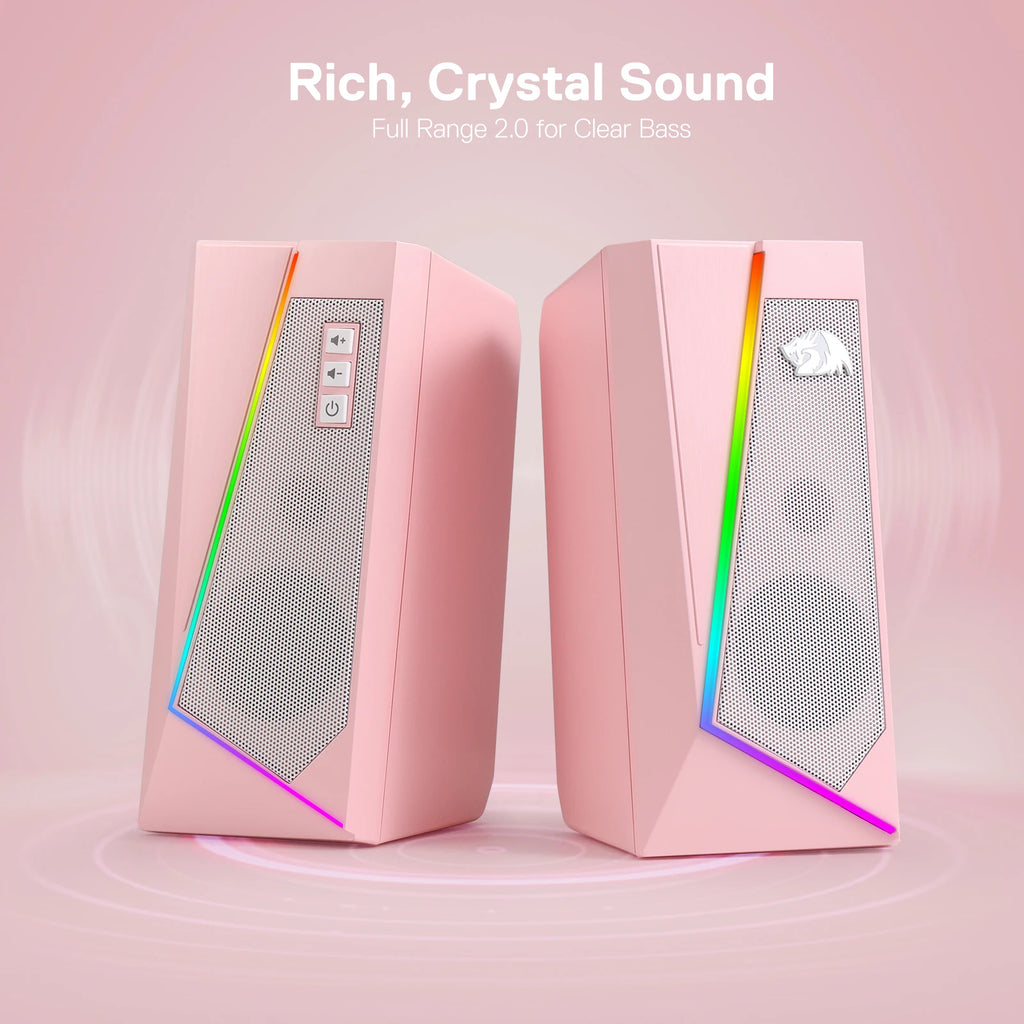 Redragon GS520 RGB Desktop Speakers - BaseMaxCore