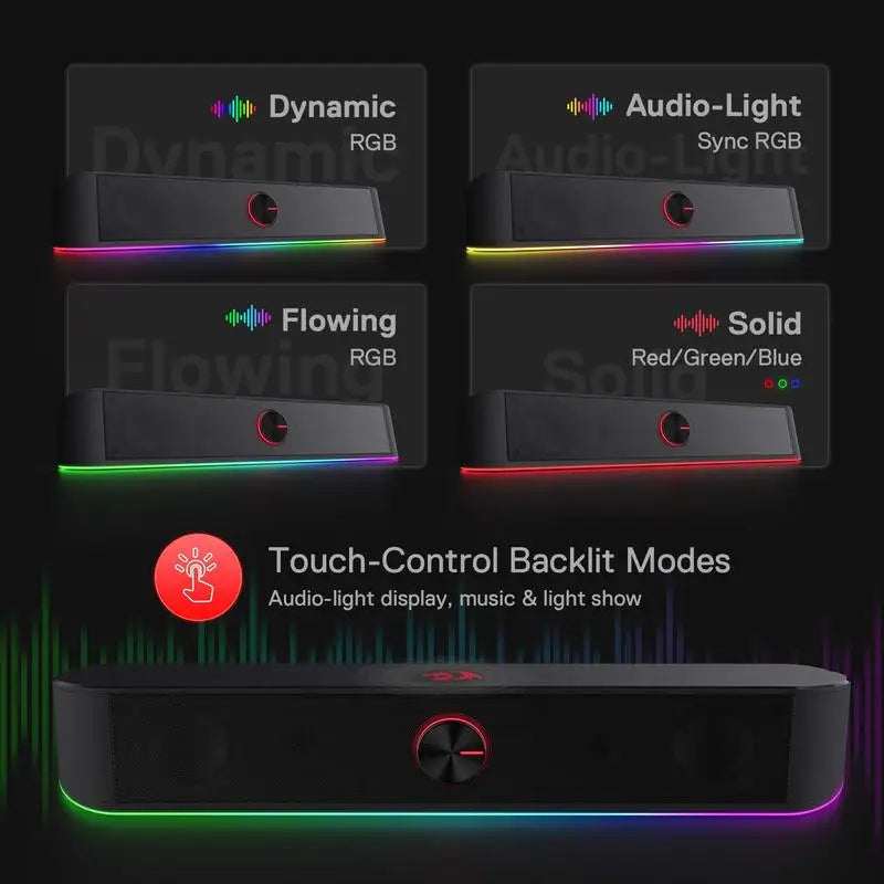 Redragon GS560 RGB Desktop Soundbar - BaseMaxCore