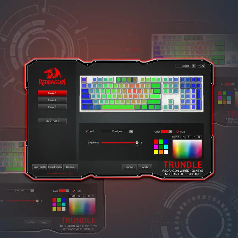Redragon K668 RGB Hot-Swap Mechanical Keyboard - BaseMaxCore