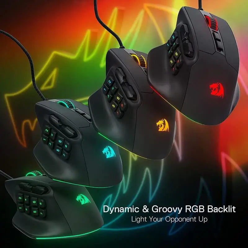 Redragon M811 Aatrox MMO Gaming Mouse - BaseMaxCore