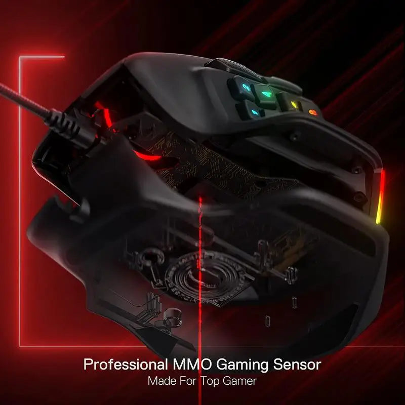 Redragon M811 Aatrox MMO Gaming Mouse - BaseMaxCore