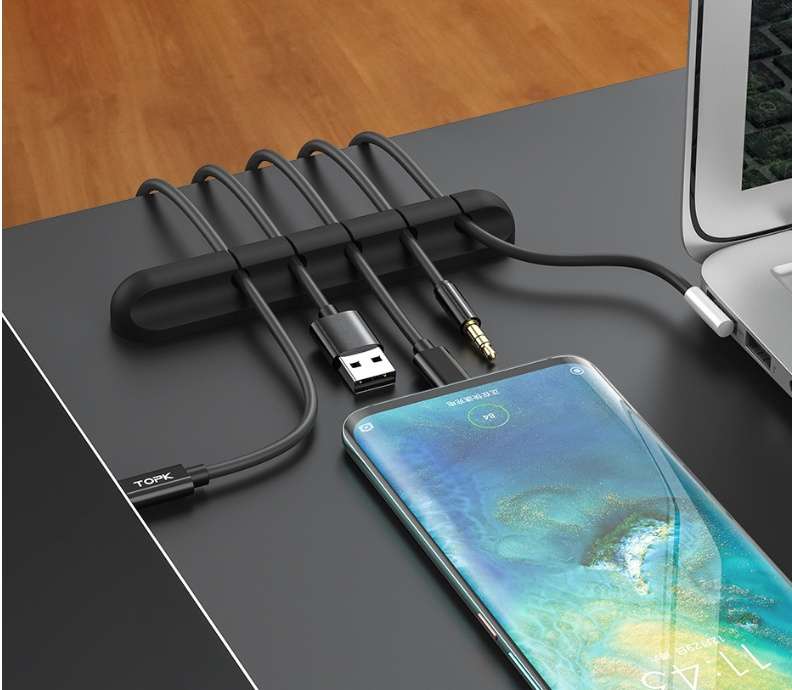 Silicone Cable Winder & Desk Cable Organizer - BaseMaxCore