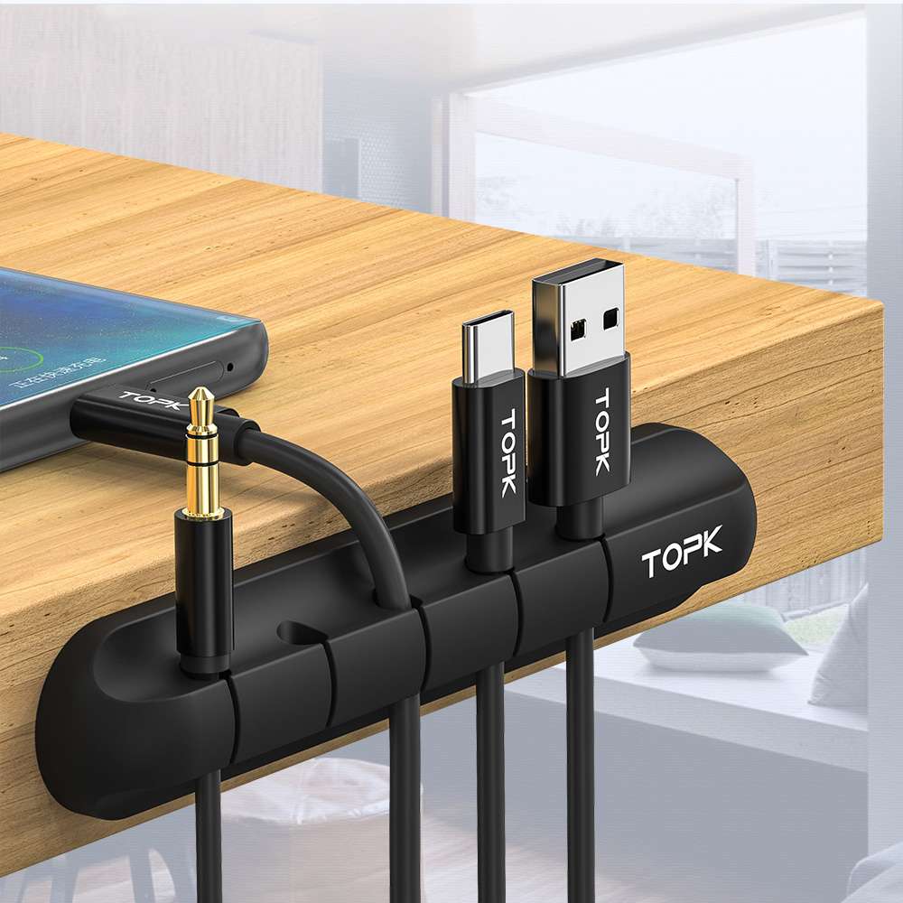 Silicone Cable Winder & Desk Cable Organizer - BaseMaxCore
