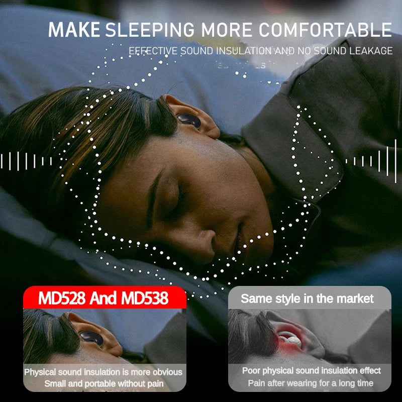 SK Ultra-Thin Sleep Bluetooth Earbuds - BaseMaxCore