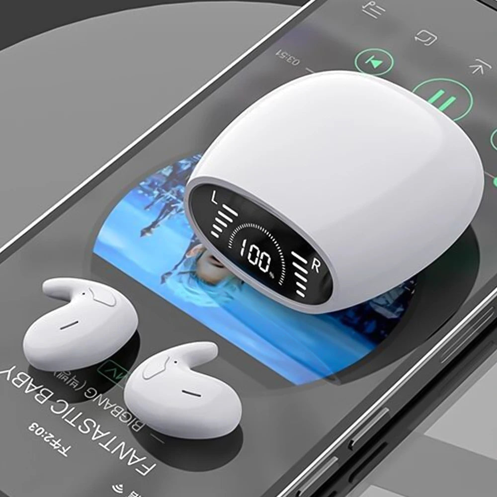 SK Ultra-Thin Sleep Bluetooth Earbuds - BaseMaxCore