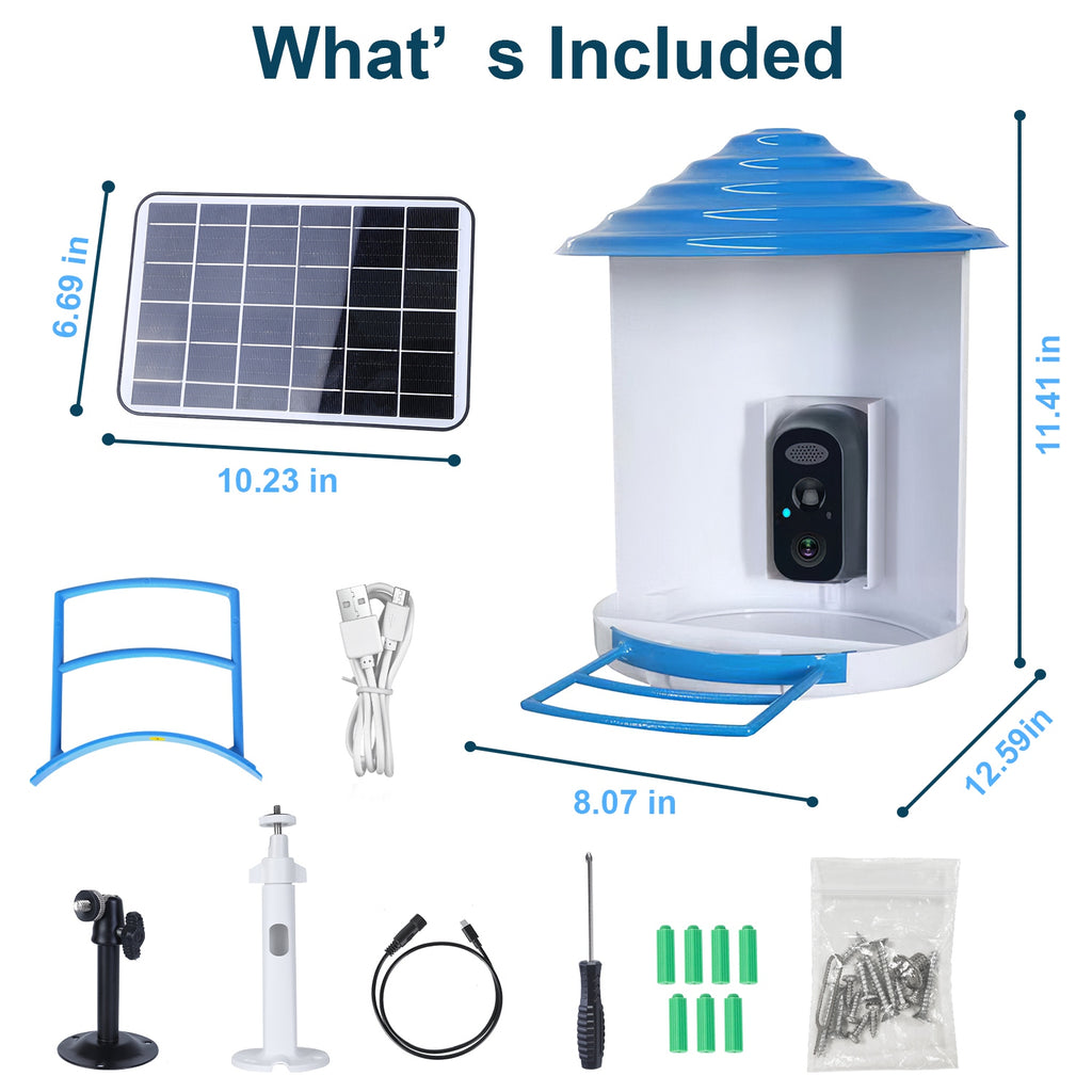 Smart Solar Bird Feeder with AI Camera - BaseMaxCore