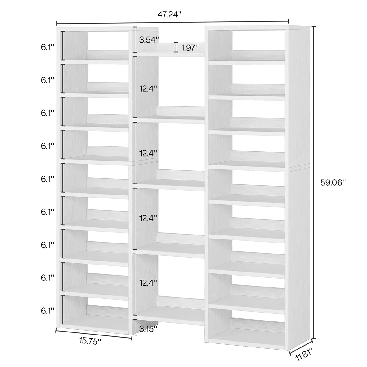 Tribesigns Tall Freestanding Shoe Rack - BaseMaxCore