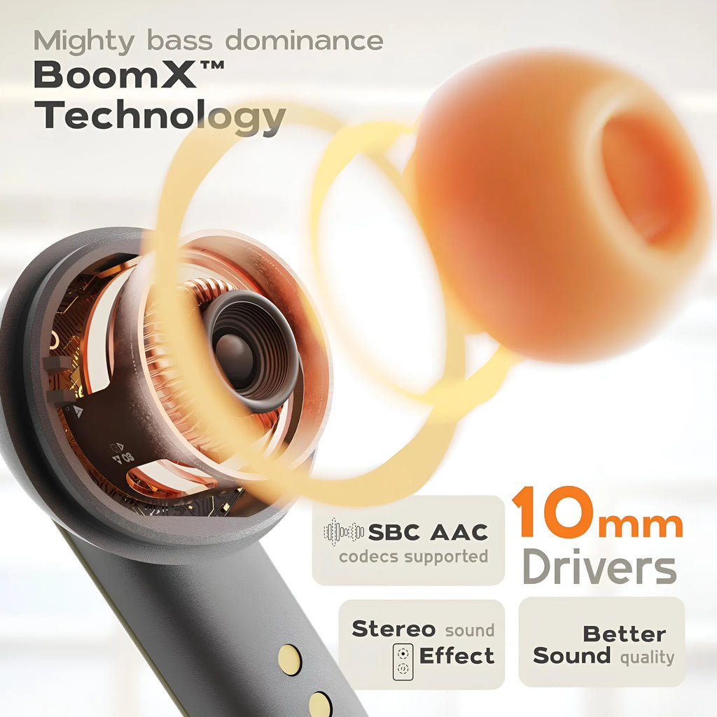 TWS Wireless Earphones with Noise Cancelling Mic - BaseMaxCore
