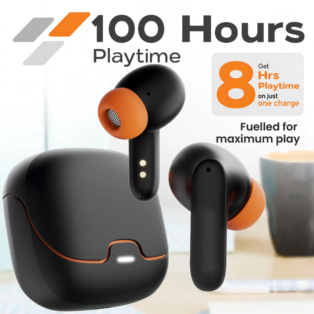TWS Wireless Earphones with Noise Cancelling Mic - BaseMaxCore