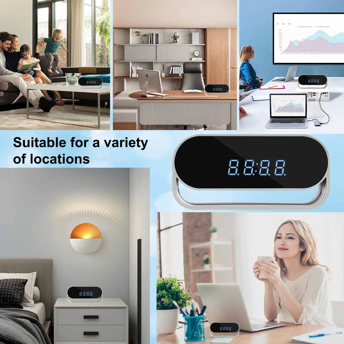 Z-7P Covert Clock WiFi Security Camera - BaseMaxCore