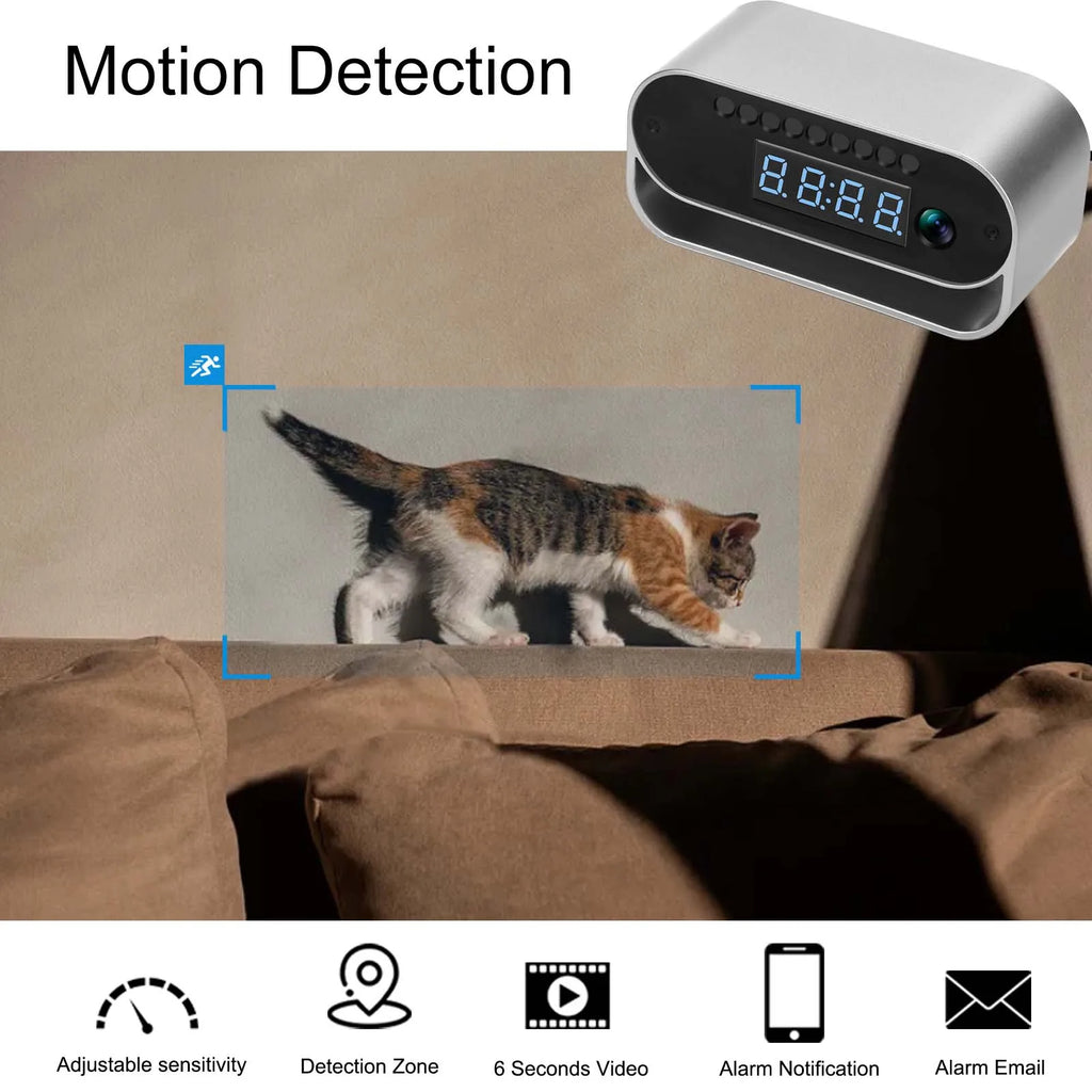 Z-7P Covert Clock WiFi Security Camera - BaseMaxCore