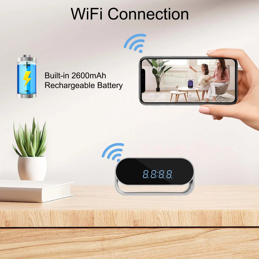 Z-7P Covert Clock WiFi Security Camera - BaseMaxCore