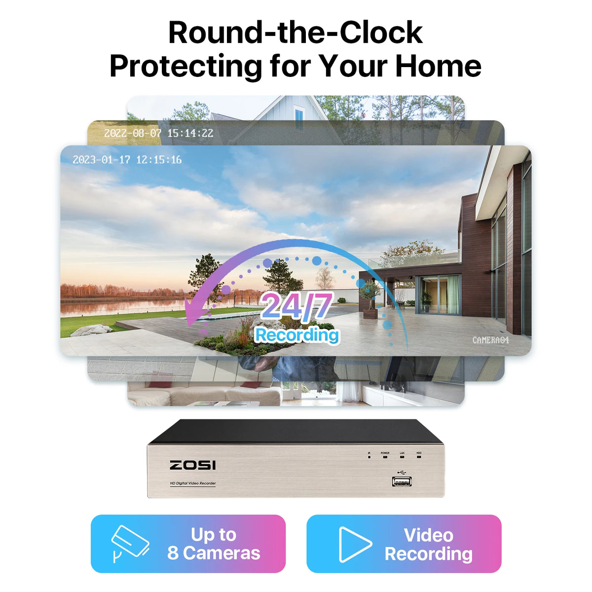 ZOSI 3K Lite 8CH Security Camera System - BaseMaxCore